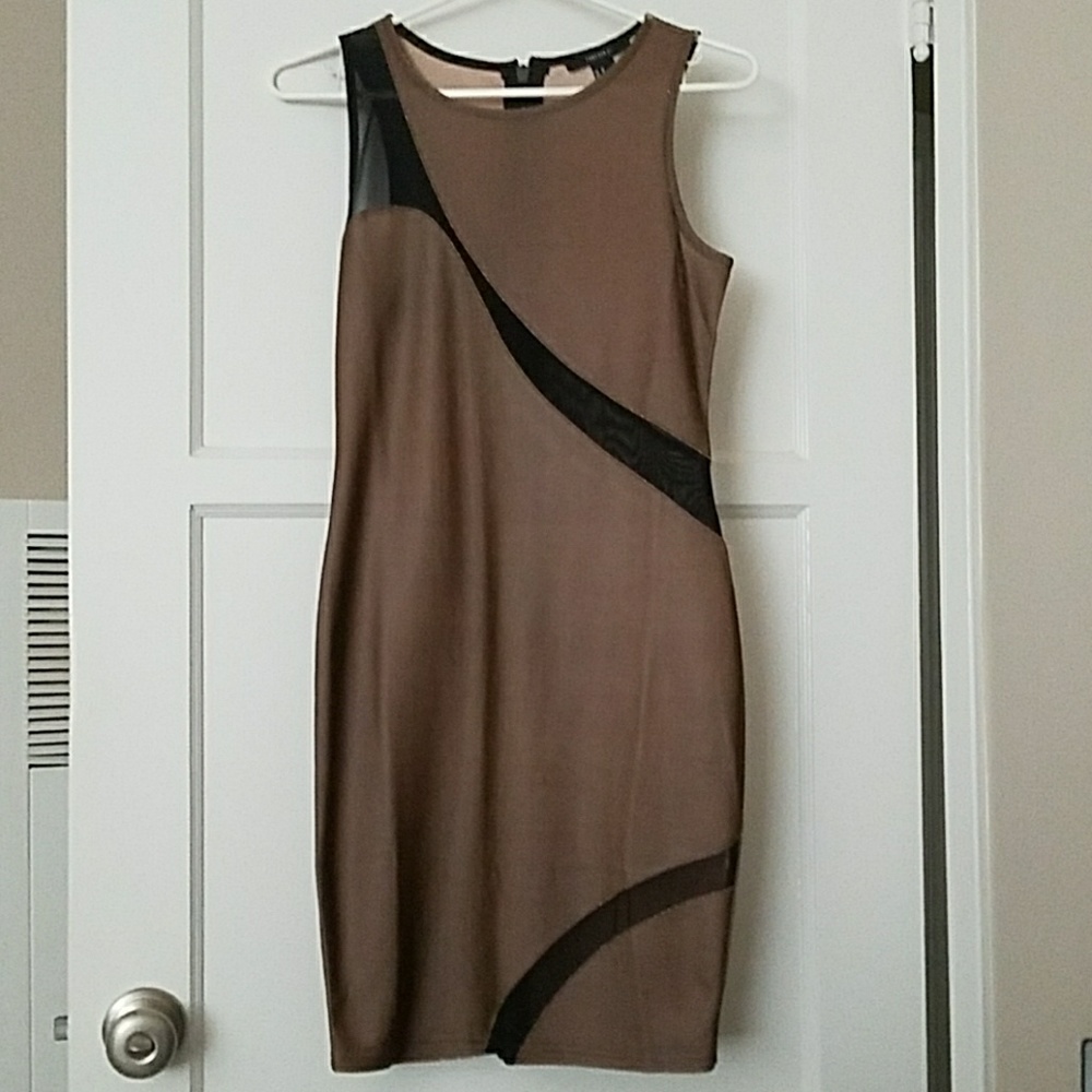 Forever21 Brown/tan with black dress